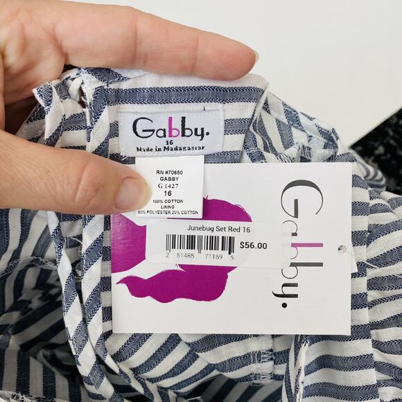 NWT Gabby Size 16 Junebug Striped Set - Picture 7 of 8